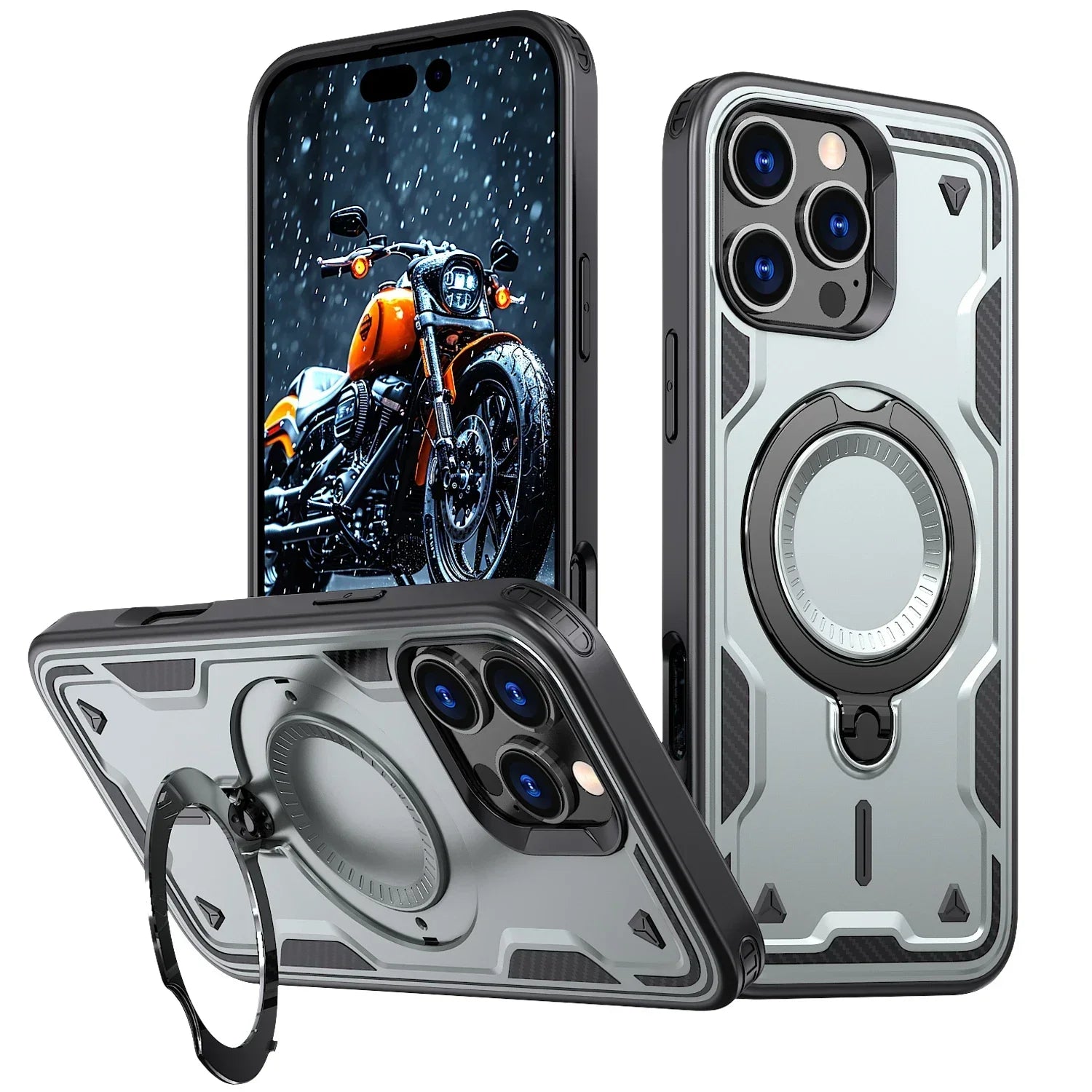 Magnetic MagSafe iPhone Case With Rotatable Ringholder