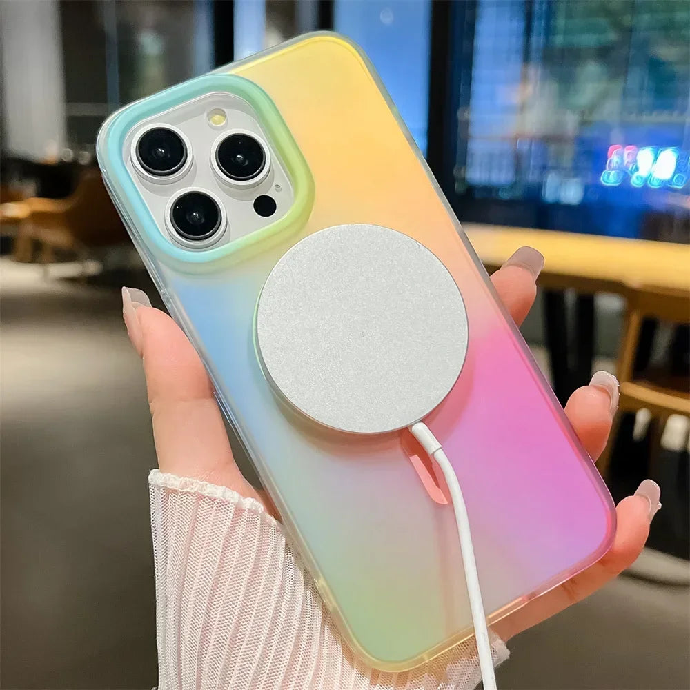 MagSafe iPhone Case | Gradient Matte Shockproof Cover - Styleeo