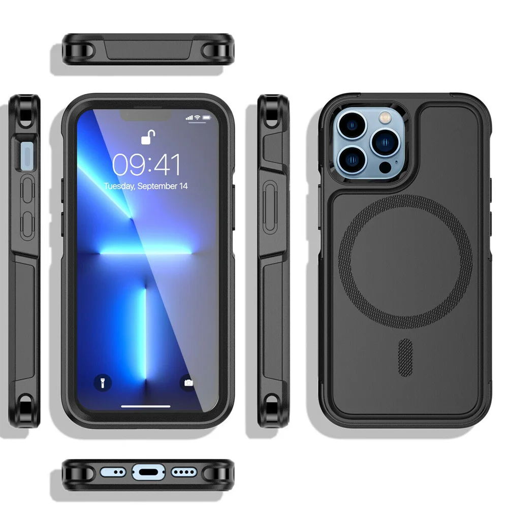 MagSafe iPhone Case | Shockproof Rugged Hybrid Cover - Styleeo