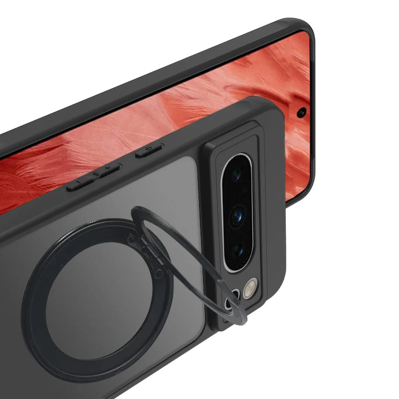 Google Pixel Mattee Wireless Charging Case With Kickstand Ringholder
