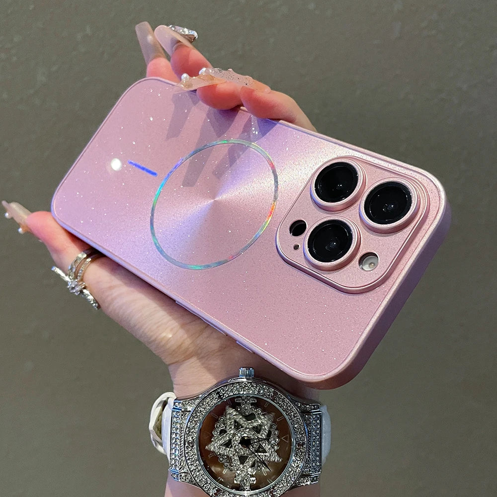 Magsafe iPhone Case | Luxry Glitter Aurora Glossy Cover