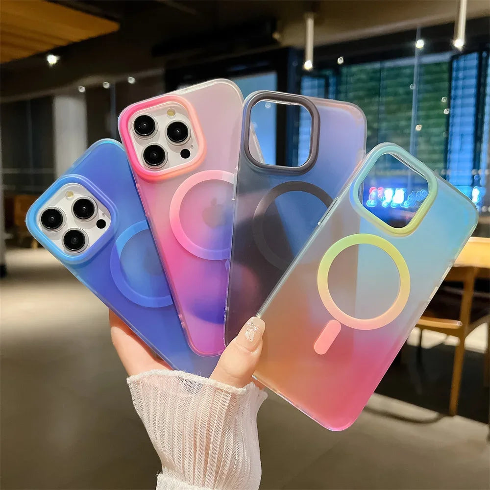 MagSafe iPhone Case | Gradient Matte Shockproof Cover - Styleeo