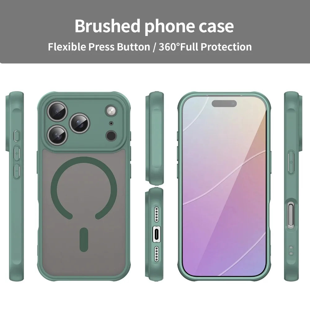 Shockproof iPhone 17 Matte Translucent Case