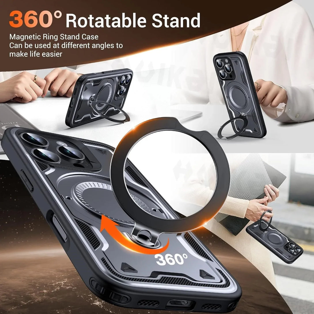 iPhone MagSafe Shockproof Ring Holder Case - Styleeo
