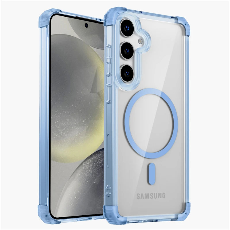 Shockproof Samsung Galaxy Wireless Charging Clear Case