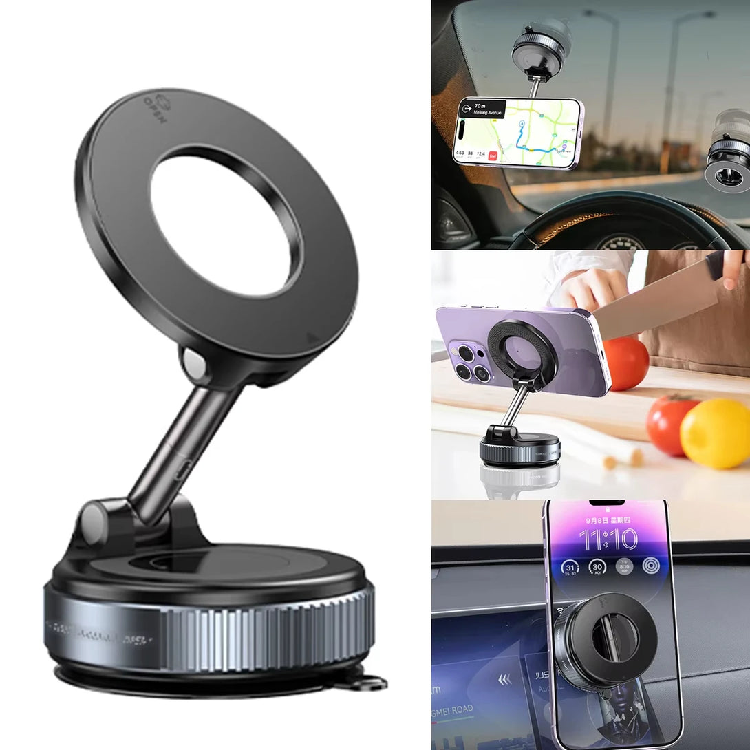 360° MagSafe Car Phone Mount With Vacuum Suction Cup - Styleeo