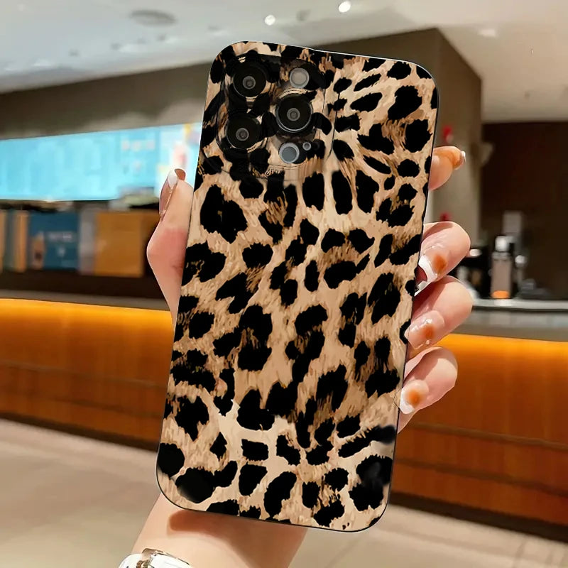 Leopard Print Pattern iPhone Shockproof Soft Silicone Case