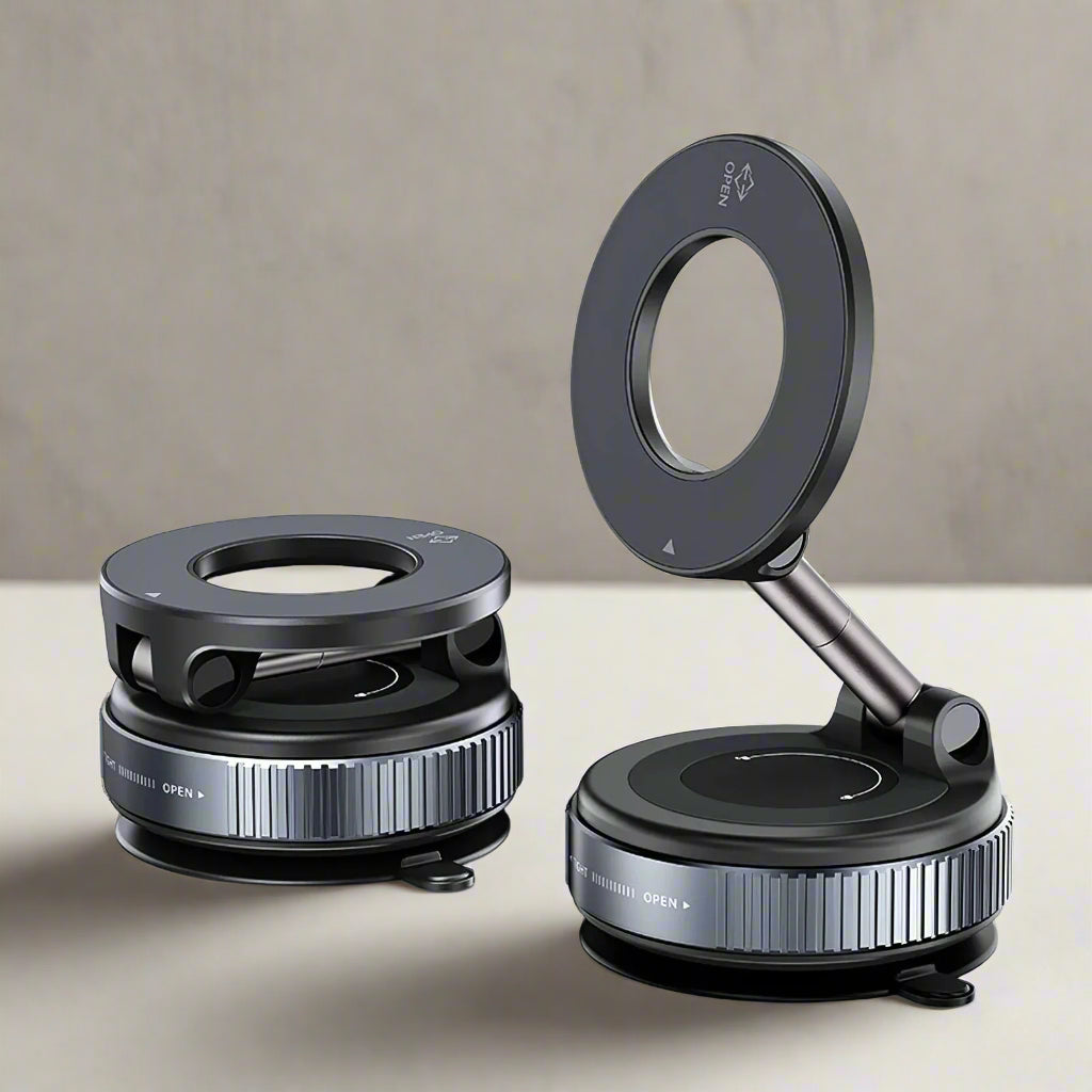 360° MagSafe Car Phone Mount With Vacuum Suction Cup - Styleeo