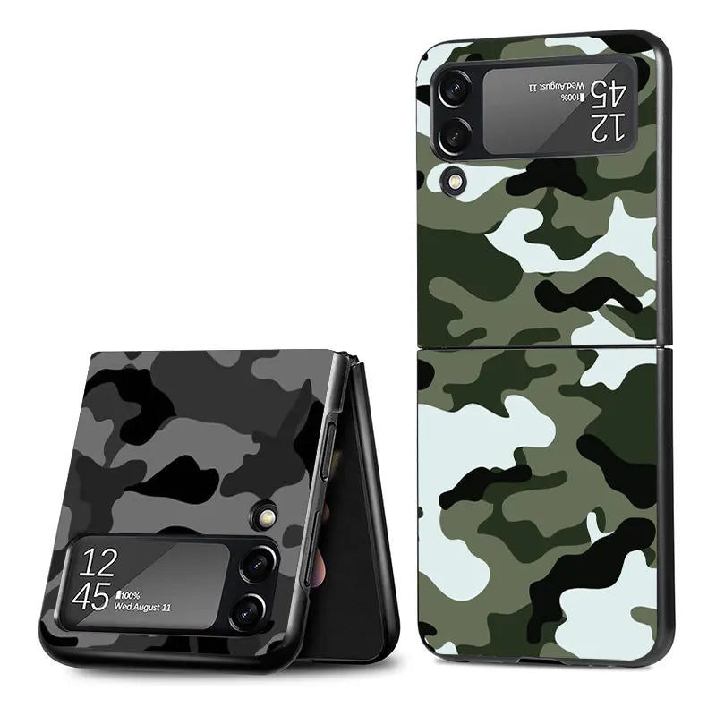 Camouflage Back Cover Samsung Z Flip Shockproof Protective Case