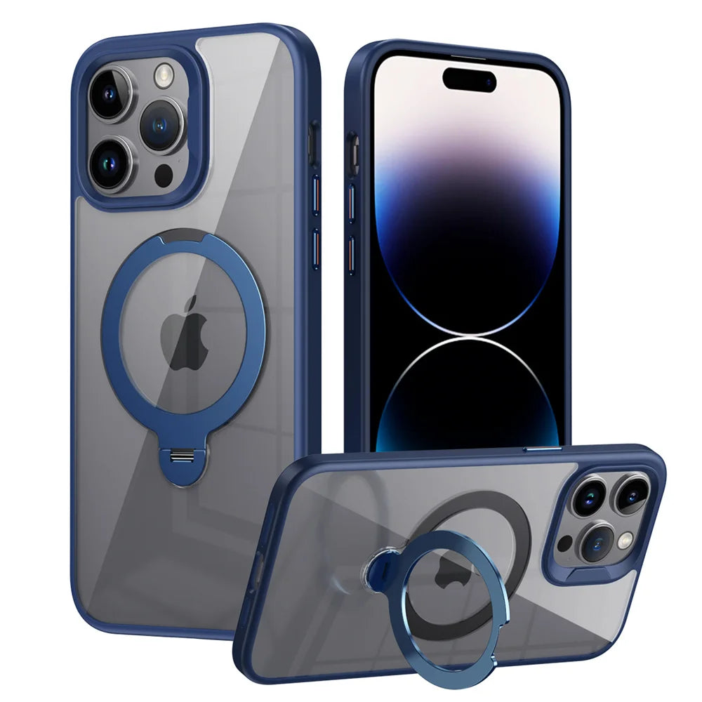 Shockproof iPhone Ring Holder Clear Case - Styleeo
