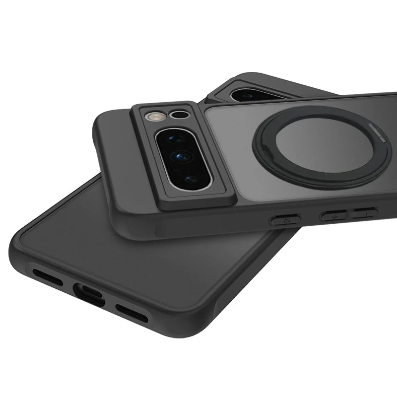 Google Pixel Mattee Wireless Charging Case With Kickstand Ringholder - Styleeo