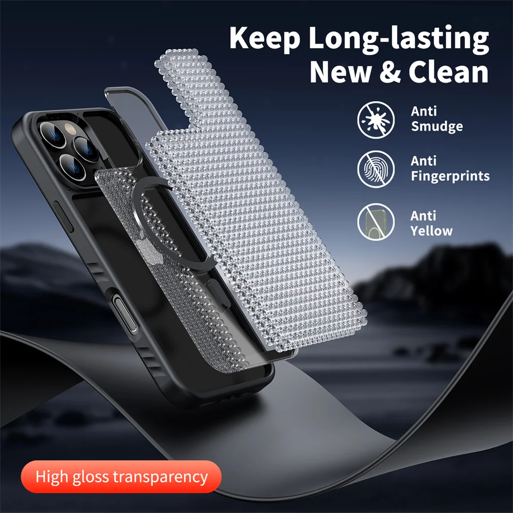 iPhone MagSafe Clear Case | Luxury Acrylic Shockproof Cover - Styleeo