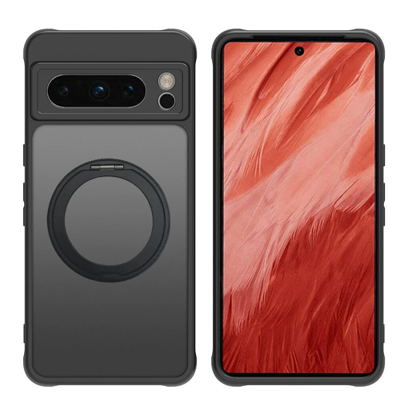 Google Pixel Mattee Wireless Charging Case With Kickstand Ringholder - Styleeo