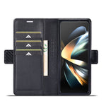 Carbon Fiber Samsung Z Fold Magnetic Flip Cover Wallet Case