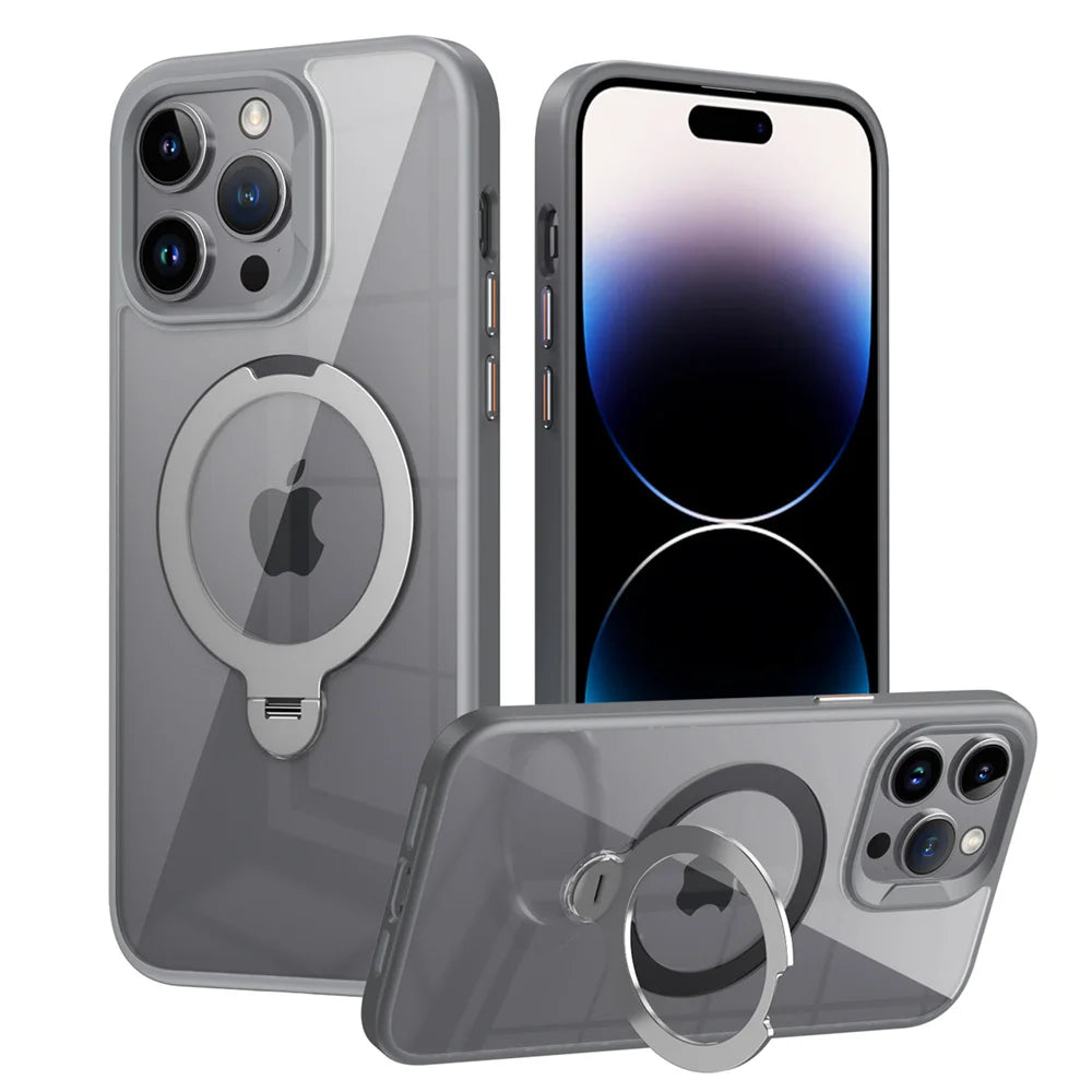 Shockproof iPhone Ring Holder Clear Case - Styleeo