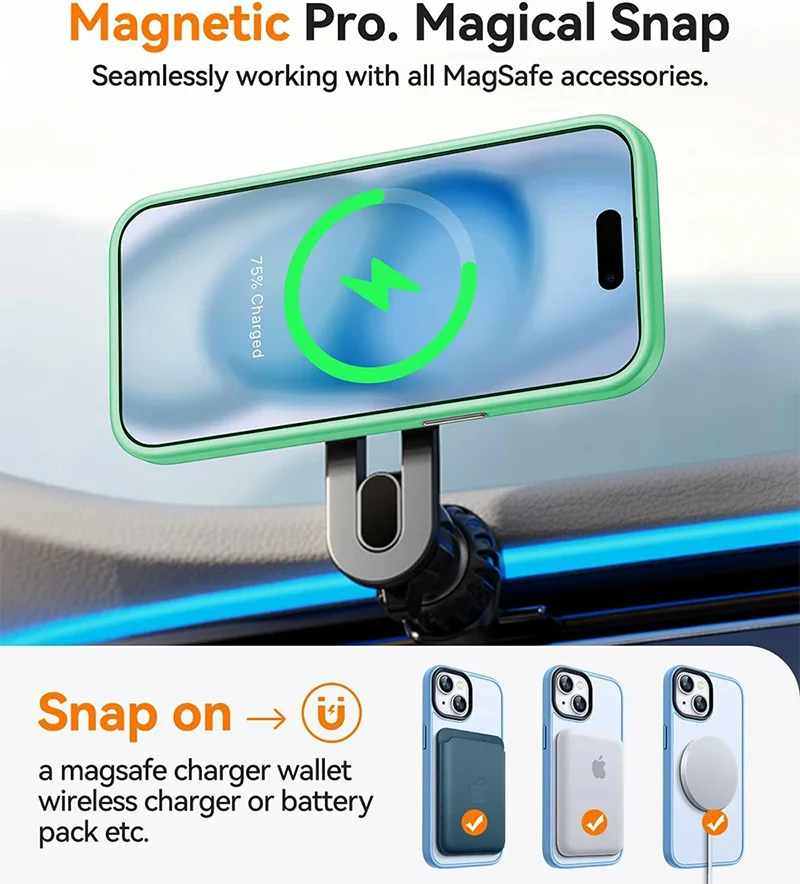 MagSafe iPhone Case | Matte Magnetic Armor Hybrid Shockproof Cover