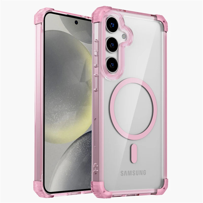 Shockproof Samsung Galaxy Wireless Charging Clear Case