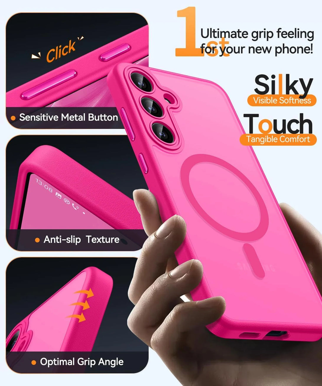 Samsung Galaxy Matte Clear Wireless Charging Case - Styleeo