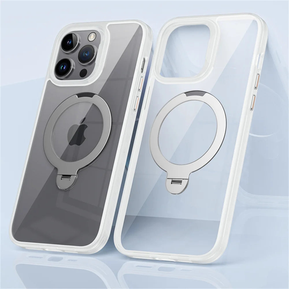 Shockproof iPhone Ring Holder Clear Case - Styleeo