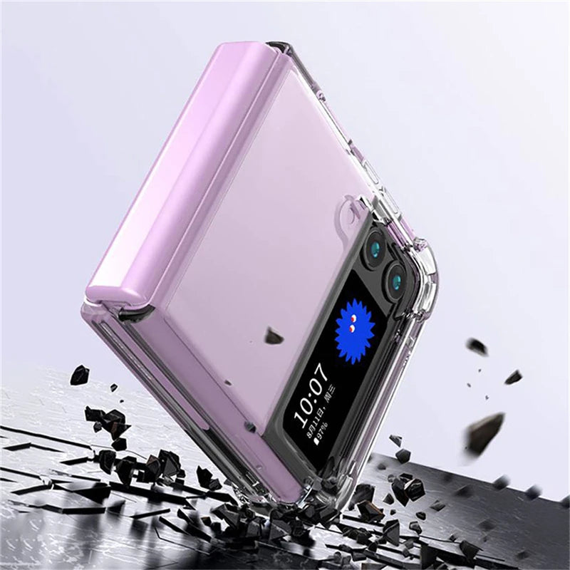 Samsung Galaxy Z Flip Transparent Case | Shockproof MagSafe Wireless Charging Cover