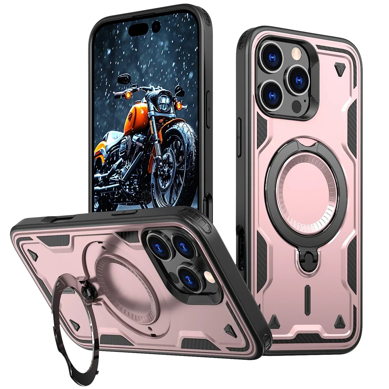Magnetic MagSafe iPhone Case With Rotatable Ringholder