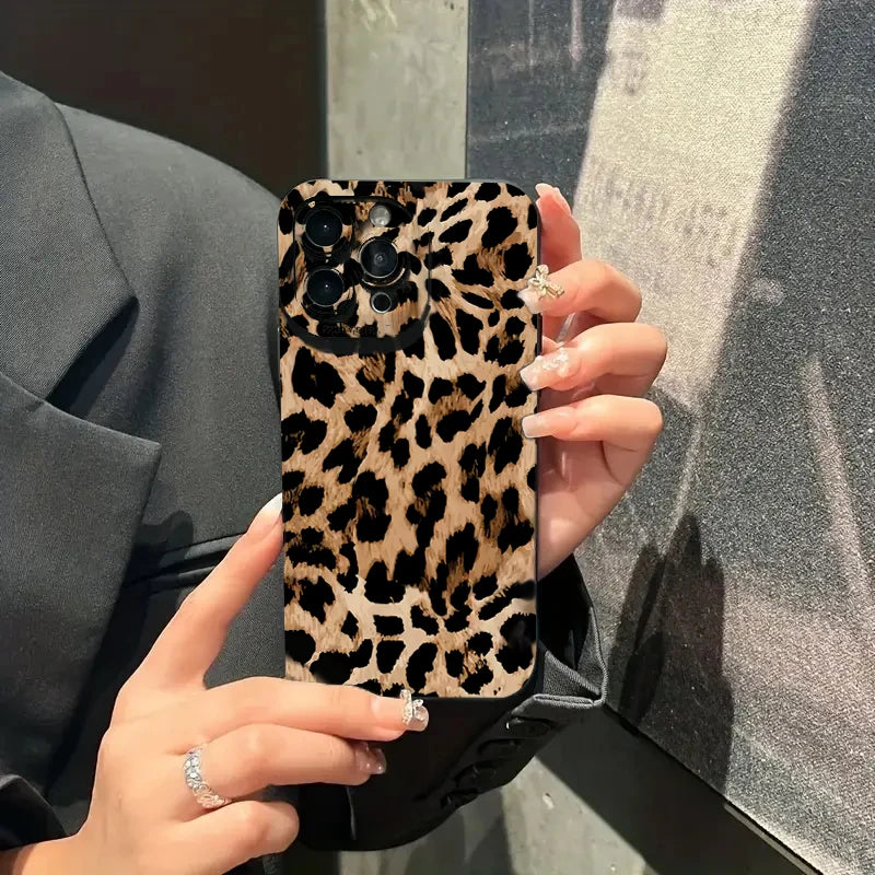 Leopard Print Pattern iPhone Shockproof Soft Silicone Case