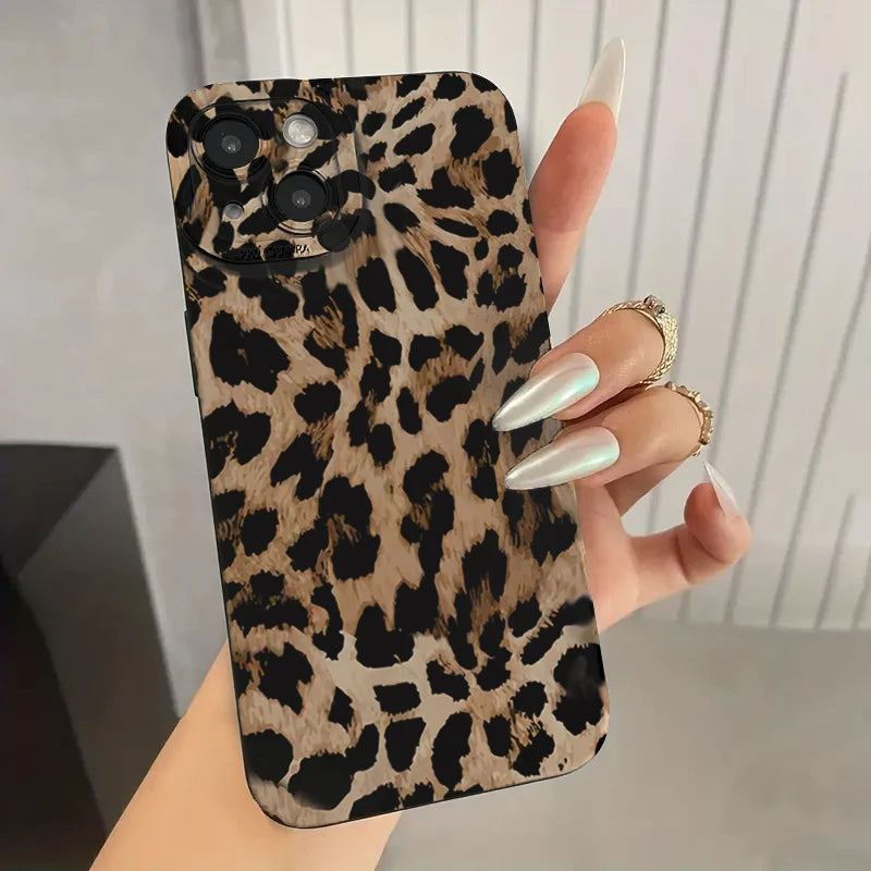 Leopard Print Pattern iPhone Shockproof Soft Silicone Case