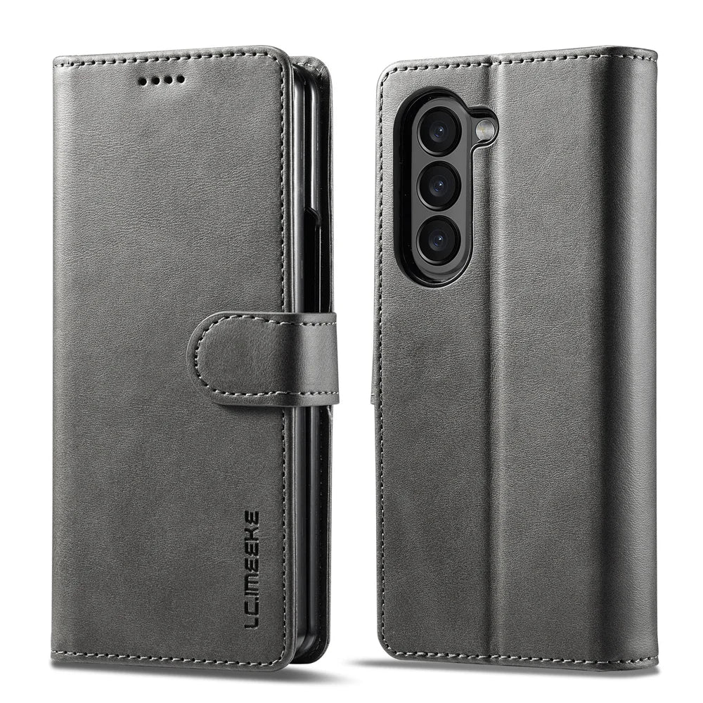 Magnetic Leather Samsung Z Fold Flip Cover Wallet Case