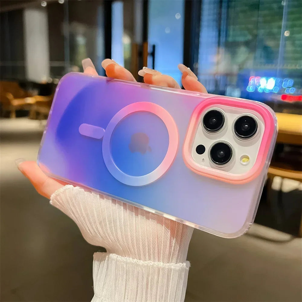 MagSafe iPhone Case | Gradient Matte Shockproof Cover