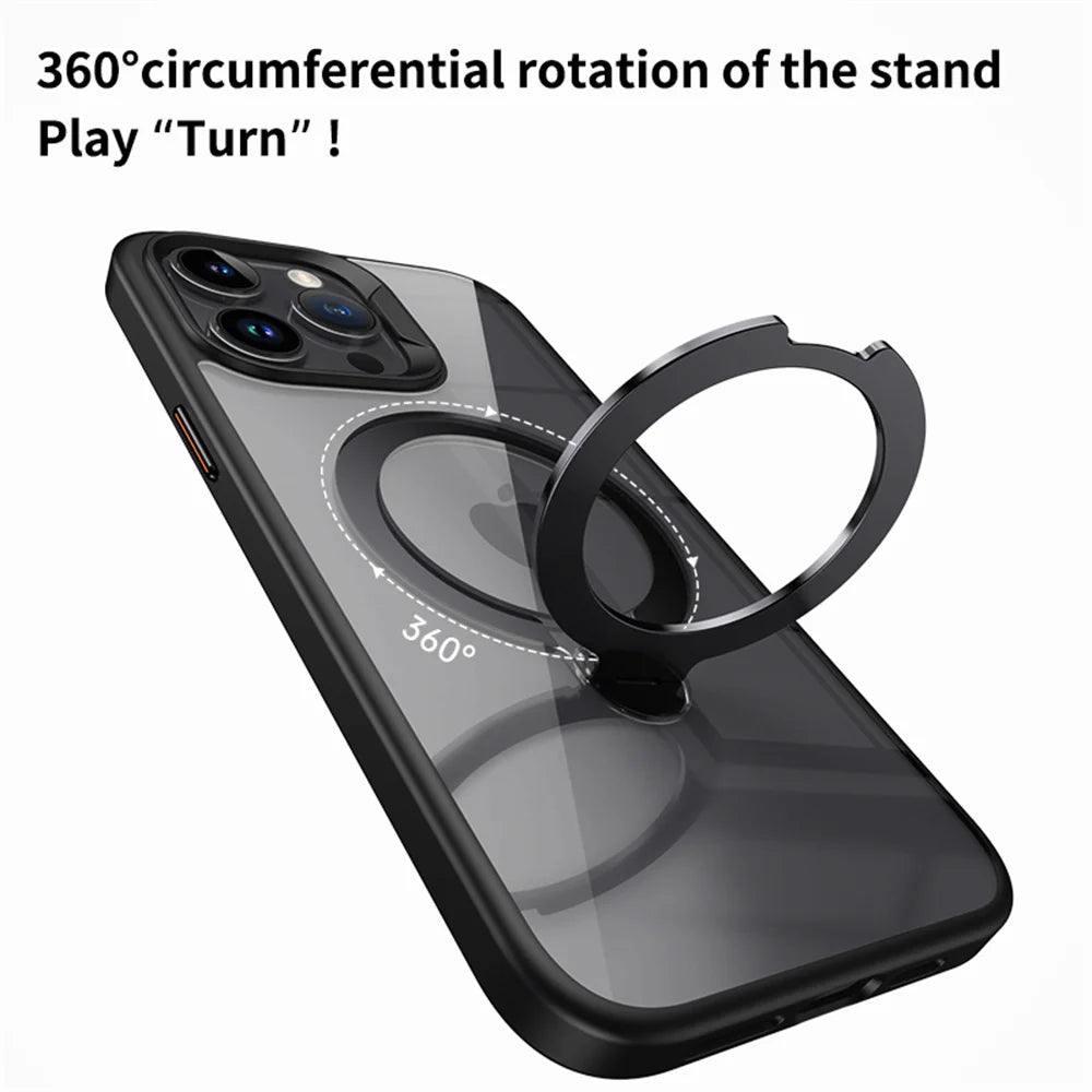 Shockproof iPhone Ring Holder Clear Case - Styleeo