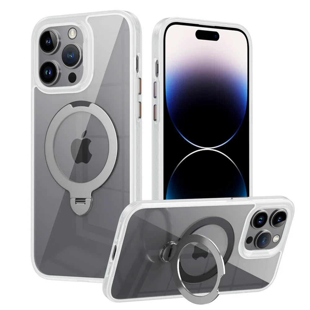 Shockproof iPhone Ring Holder Clear Case - Styleeo