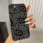 Eyes Printed Silicone iPhone Shockproof Case