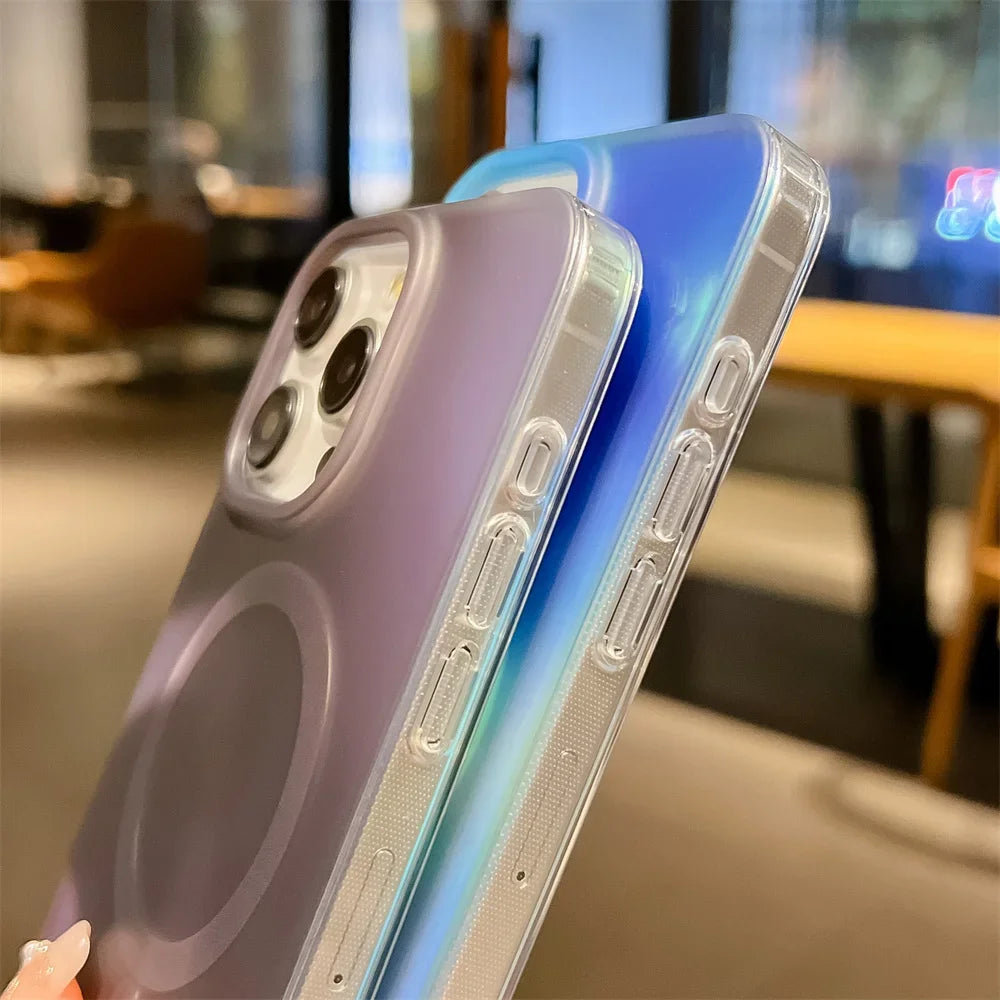 MagSafe iPhone Case | Gradient Matte Shockproof Cover - Styleeo