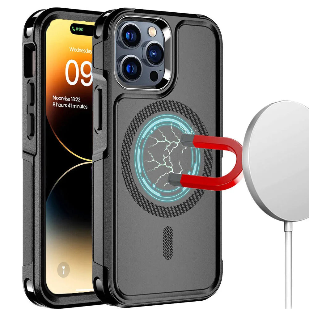 MagSafe iPhone Case | Shockproof Rugged Hybrid Cover - Styleeo