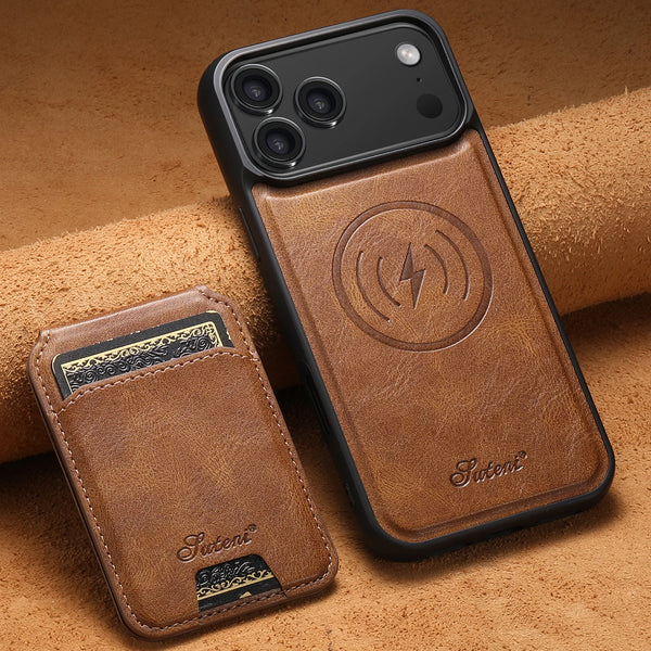 Faux Leather iPhone Cardholder Case