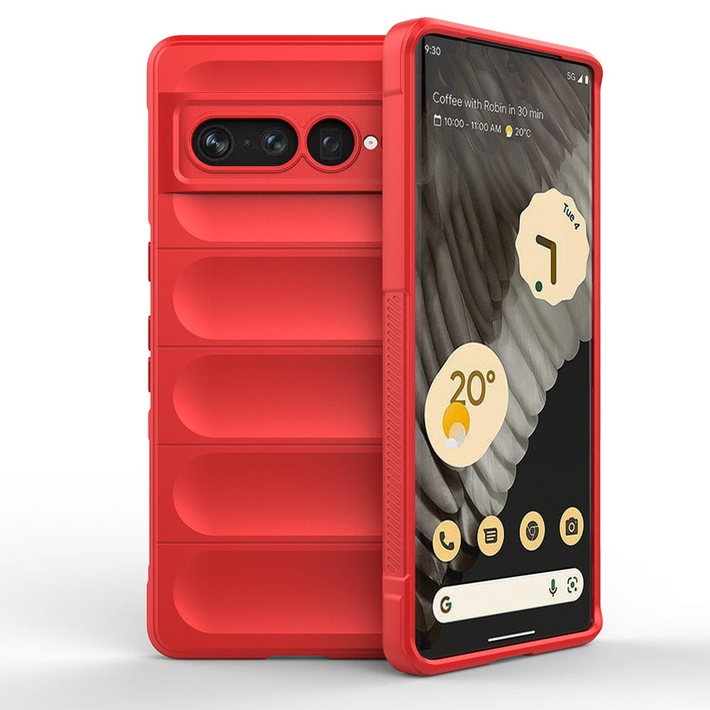 Anti-slip Bump Step Case for Google Pixel 7/7Pro/7A/6A for Pixel 6A / Red Bump Step Case for Google Pixel 7/7Pro/7A/6A Styleeo