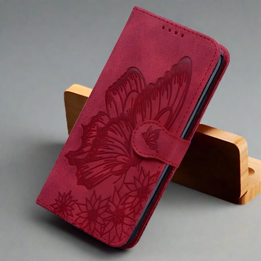 Butterfly Leather iPhone Magnetic Flip Cover Wallet Case