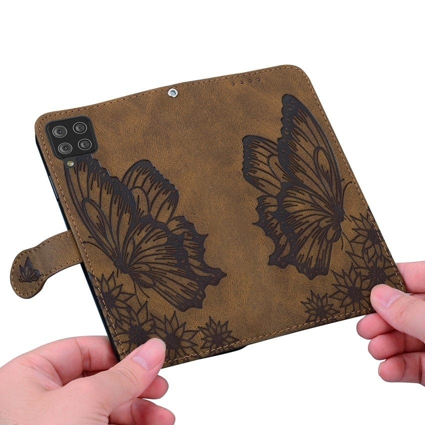 Butterfly Leather Flip Wallet Case For Samsung Galaxy A Series Styleeo