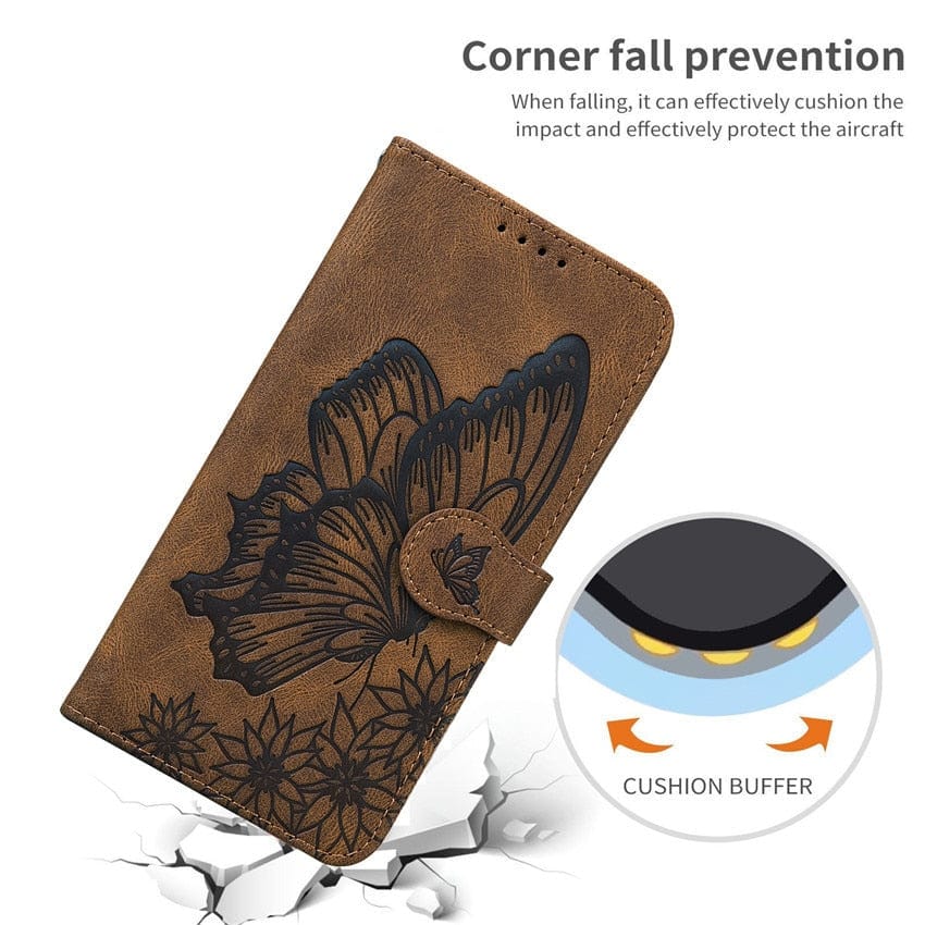 Butterfly Leather Flip Wallet Case For Samsung Galaxy A Series Butterfly Leather wallet case for Samsung Galaxy A Series Styleeo