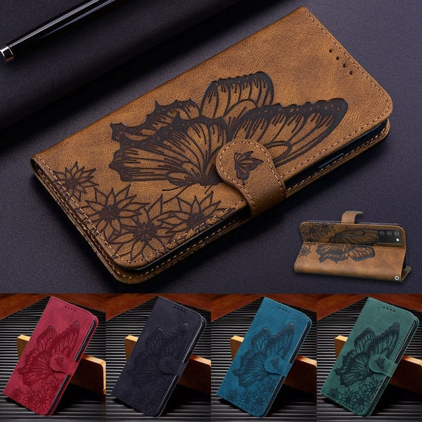 Butterfly Leather Flip Wallet Case For iPhone 14/13/12/Pro/Max/Plus Styleeo