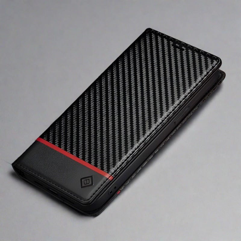 Carbon Fiber iPhone 15 Wallet Case 