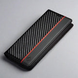 Samsung Phone Case | Carbon Fiber Magnetic Cardholder Leather Wallet