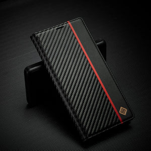 Carbon Fiber Flip Wallet Case for Samsung S23/Plus/Ultra Styleeo