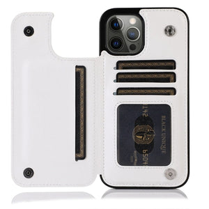 Cardholder Leather Case For iPhone 11/X/7/8/6/SE iPhone 11 / White Cardholder Case For iPhone 11/X/7/8/6/SE Styleeo