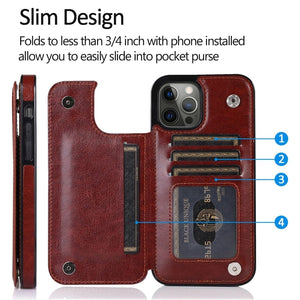 Cardholder Leather Case For iPhone 11/X/7/8/6/SE Cardholder Case For iPhone 11/X/7/8/6/SE Styleeo