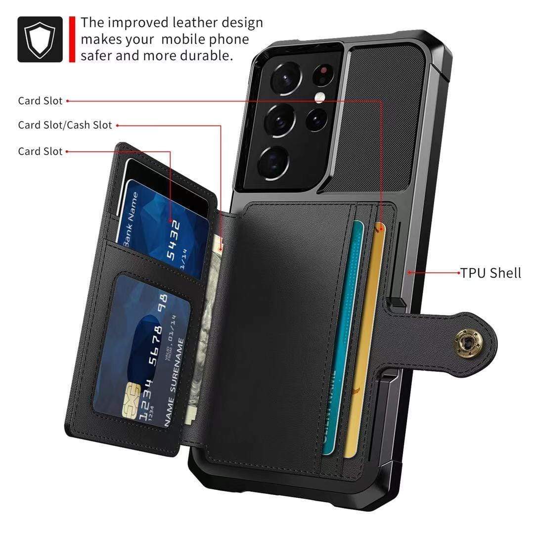 Armor Shockproof Samsung S21 Series Cardholder Case Armor Samsung S21 Cardholder Case Styleeo