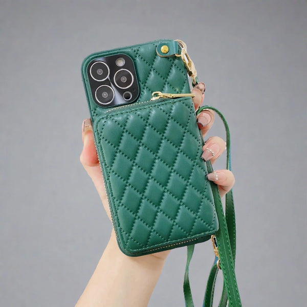 Crossbody iPhone Wallet Case-green-styleeo