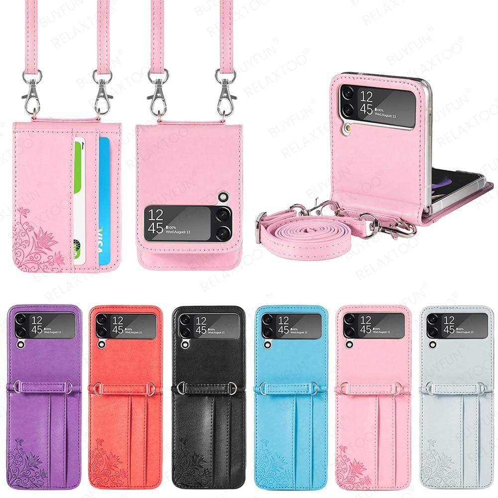 Crossbody Samsung Galaxy Z Flip 3 Cardholder Case Crossbody Samsung Galaxy Z Flip 3 Cardholder Case Styleeo