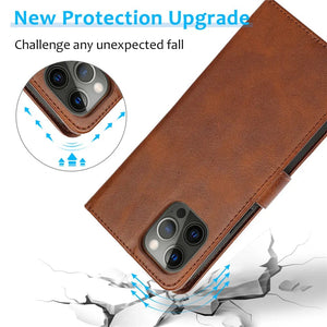 2 In 1 Detachable Magnetic Leather Wallet Case For iPhone 14/13/12 Series Styleeo