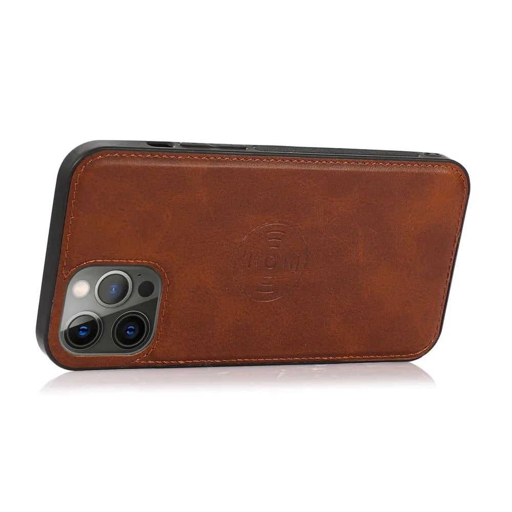 2 In 1 Detachable Magnetic Leather Wallet Case For iPhone 14/13/12 Series Styleeo